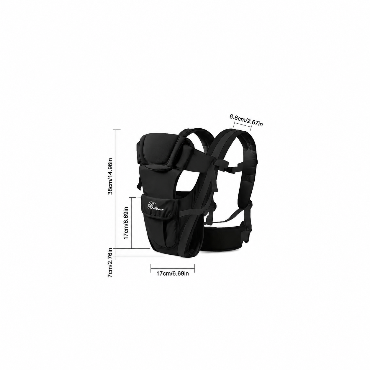 Baby Sling Carrier, 4-in-1 Ergonomic Baby Backpack Carrier, Easily Adjustable Baby Carrier Newborn to Toddler